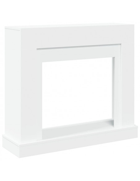 Cornice per Camino Bianca 100x30x87,5 cm in Truciolato