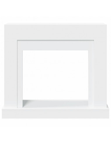 Cornice per Camino Bianca 100x30x87,5 cm in Truciolato