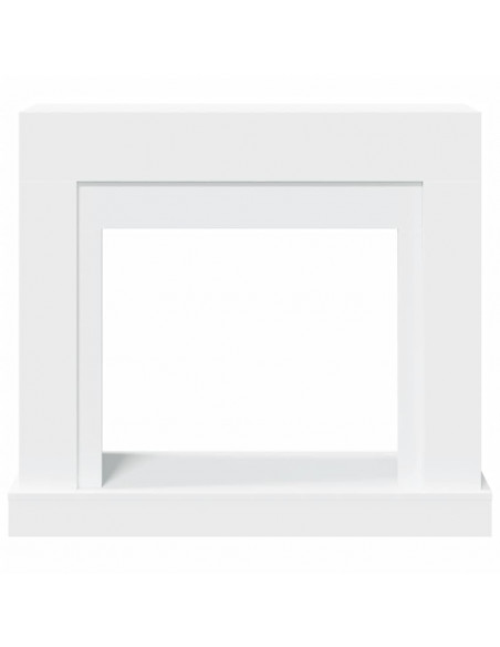 Cornice per Camino Bianca 100x30x87,5 cm in Truciolato