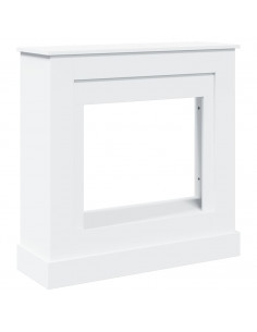 Cornice per Camino Bianca 90x30x90 cm in Truciolato