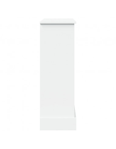 Cornice per Camino Bianca 90x30x90 cm in Truciolato