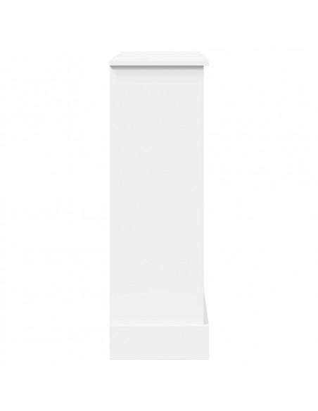 Cornice per Camino Bianca 90x30x90 cm in Truciolato