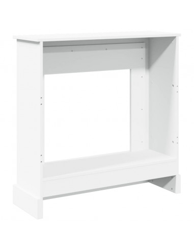 Cornice per Camino Bianca 90x30x90 cm in Truciolato