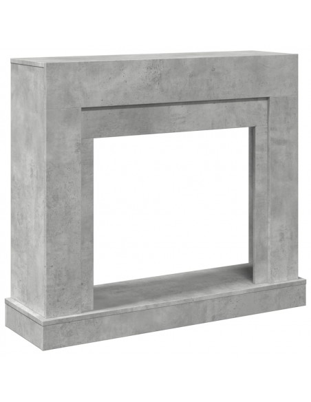 Cornice per Camino Grigio Cemento 100x30x87,5 cm in Truciolato