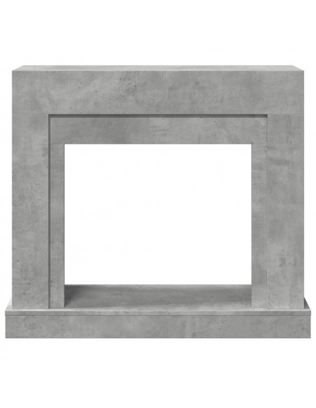 Cornice per Camino Grigio Cemento 100x30x87,5 cm in Truciolato