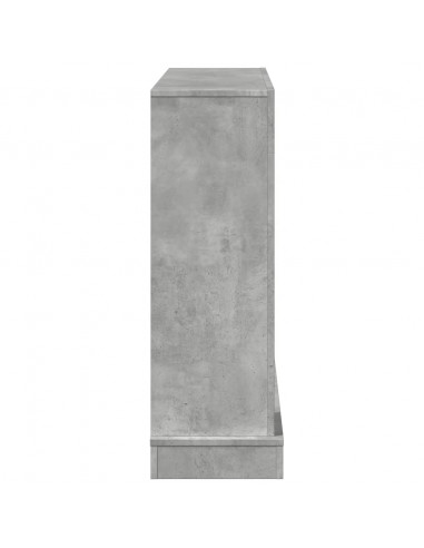 Cornice per Camino Grigio Cemento 100x30x87,5 cm in Truciolato