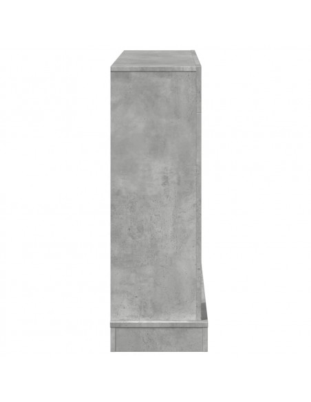 Cornice per Camino Grigio Cemento 100x30x87,5 cm in Truciolato