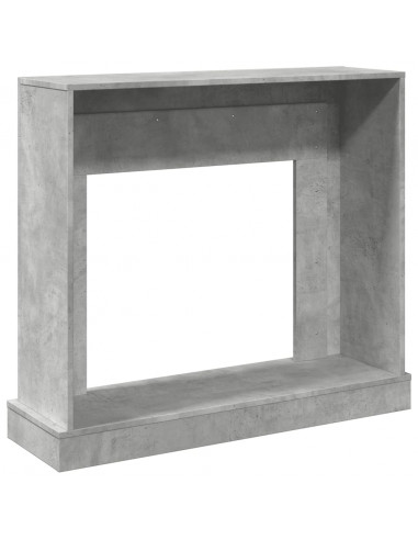 Cornice per Camino Grigio Cemento 100x30x87,5 cm in Truciolato