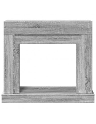 Cornice per Camino Grigio Sonoma 100x30x87,5 cm in Truciolato