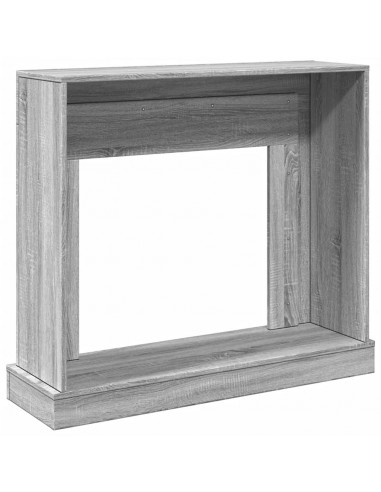 Cornice per Camino Grigio Sonoma 100x30x87,5 cm in Truciolato