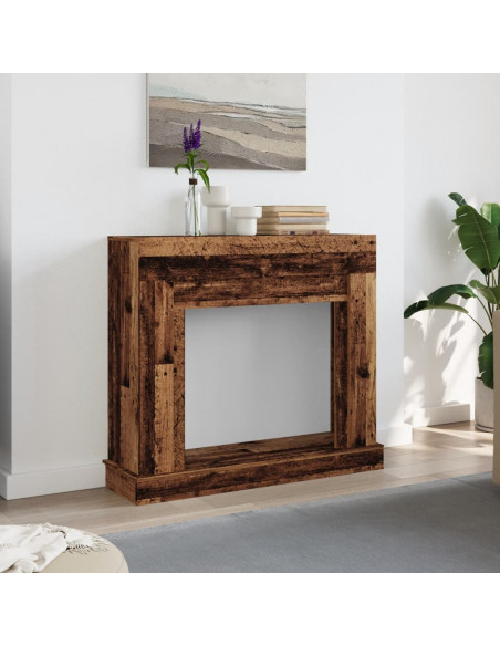 Cornice per Camino Legno Antico 100x30x87,5 cm in Truciolato