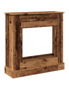 Cornice per Camino Legno Antico 90x30x90 cm in Truciolato