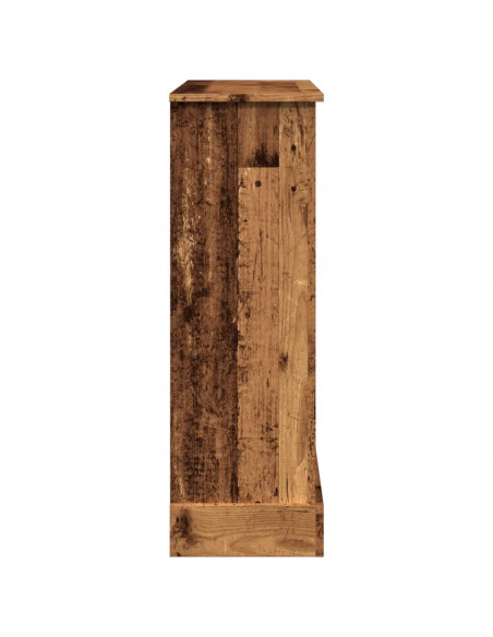 Cornice per Camino Legno Antico 90x30x90 cm in Truciolato