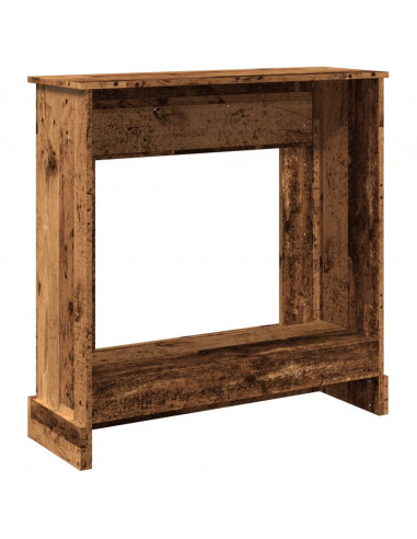 Cornice per Camino Legno Antico 90x30x90 cm in Truciolato