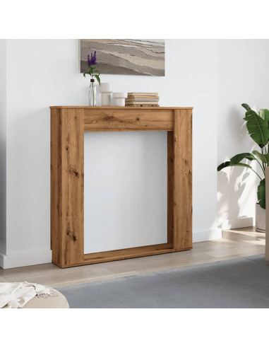 Cornice per Camino Rovere Artigianale 100x20x100 cm Truciolato