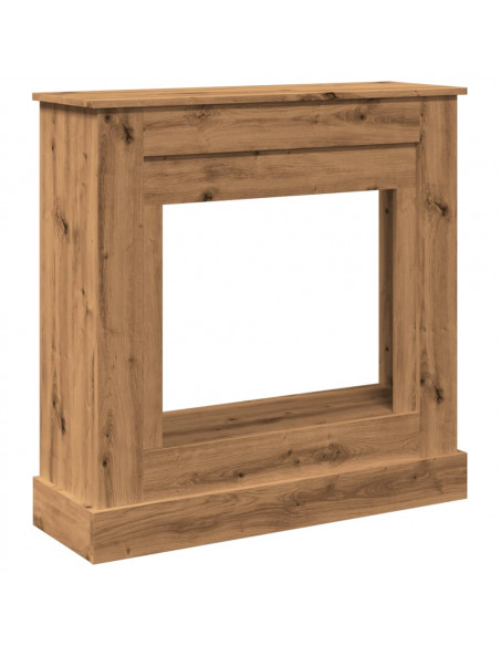 Cornice per Camino Rovere Artigianale 90x30x90 cm Truciolato
