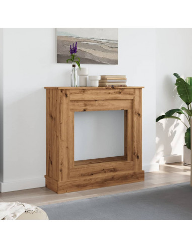 Cornice per Camino Rovere Artigianale 90x30x90 cm Truciolato