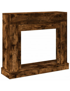 Cornice per Camino Rovere Fumo 100x30x87,5 cm in Truciolato