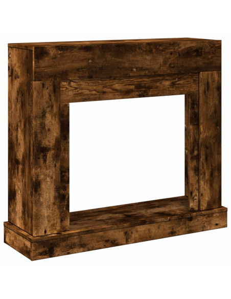 Cornice per Camino Rovere Fumo 100x30x87,5 cm in Truciolato