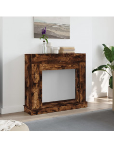 Cornice per Camino Rovere Fumo 100x30x87,5 cm in Truciolato 2