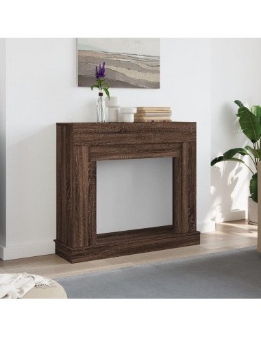 Cornice per Camino Rovere Marrone 100x30x87,5 cm in Truciolato