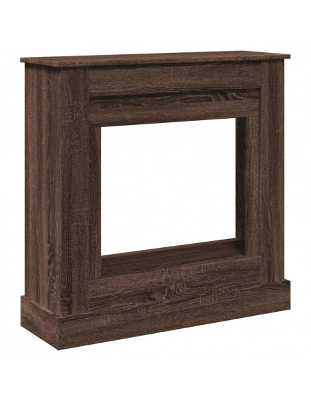 Cornice per Camino Rovere Marrone 90x30x90 cm in Truciolato