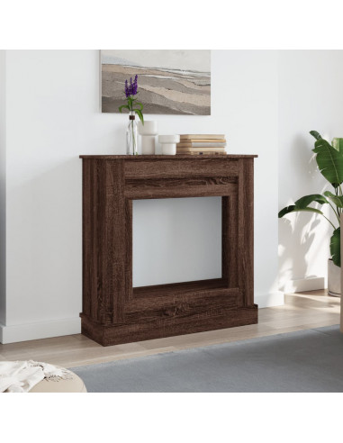 Cornice per Camino Rovere Marrone 90x30x90 cm in Truciolato