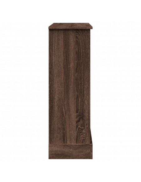 Cornice per Camino Rovere Marrone 90x30x90 cm in Truciolato