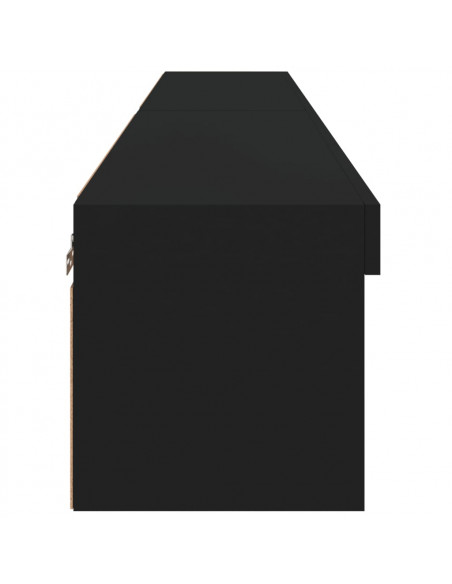Mobili Porta TV con Luci LED 2 pz Neri 80x30x30 cm