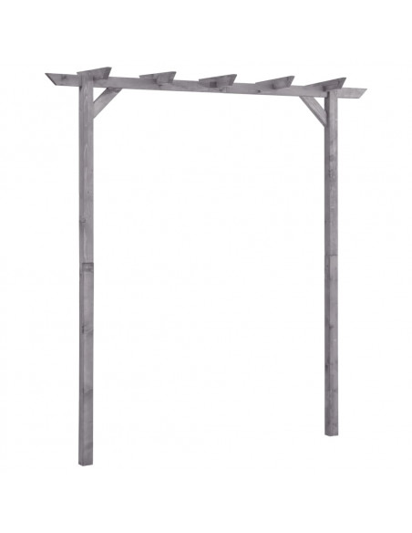 Pergolato da Giardino Grigio 200x40x205 cm in Pino Impregnato