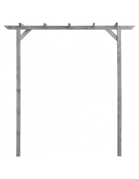 Pergolato da Giardino Grigio 200x40x205 cm in Pino Impregnato