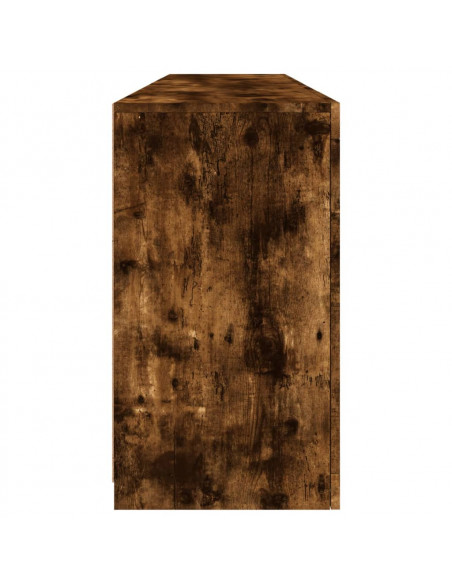 Credenza con Luci LED Rovere Fumo 164x37x67 cm