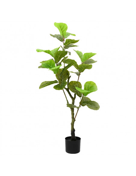 Albero di Ficus Artificiale 30 Foglie 125 cm Verde