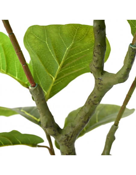 Albero di Ficus Artificiale 30 Foglie 125 cm Verde