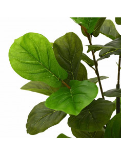 Albero di Ficus Artificiale 48 Foglie 165 cm Verde 2