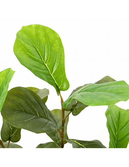 Albero di Ficus Artificiale 48 Foglie 165 cm Verde