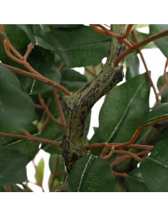 Albero di Ficus Artificiale 480 Foglie 130 cm Verde 2