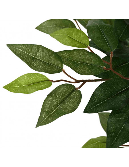 Albero di Ficus Artificiale 480 Foglie 130 cm Verde