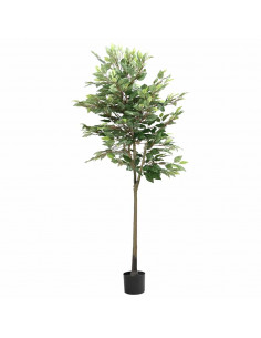 Albero di Ficus Artificiale 756 Foglie 170 cm Verde