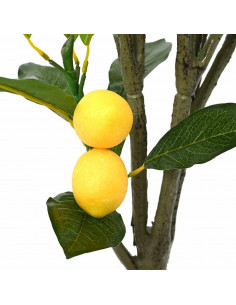 Albero di Limoni Artificiale 136 Foglie 120 cm Verde 2