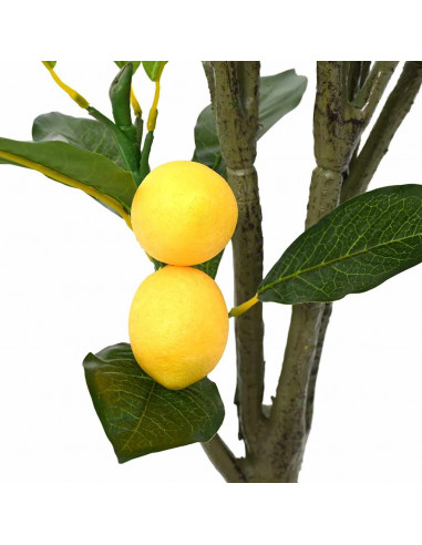 Albero di Limoni Artificiale 136 Foglie 120 cm Verde