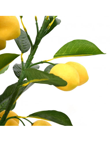 Albero di Limoni Artificiale 136 Foglie 120 cm Verde