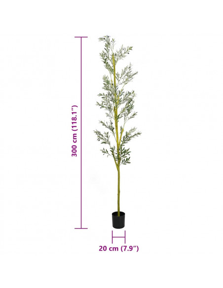 Albero Ulivo Artificiale 1000 Foglie 300 cm Verde