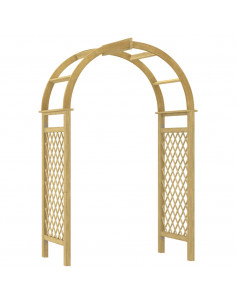 Arco con Traliccio 141x97x243 cm in Legno di Pino Impregnato