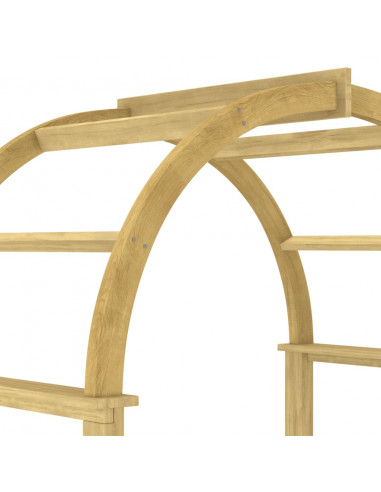 Arco con Traliccio 141x97x243 cm in Legno di Pino Impregnato