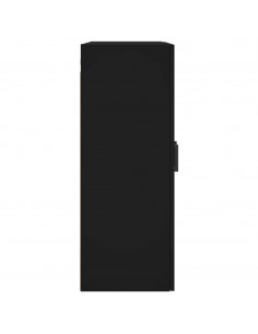 Armadietti a Parete 2 pz Neri in Legno Multistrato