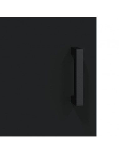 Armadietti a Parete 2 pz Neri in Legno Multistrato