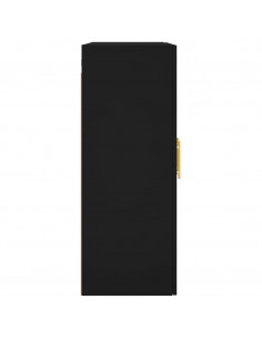 Armadietti a Parete 2 pz Neri in Legno Multistrato