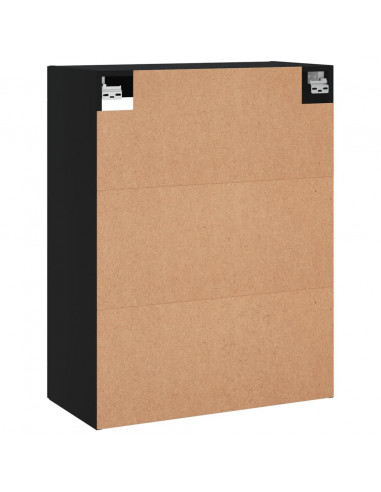 Armadietti a Parete 2 pz Neri in Legno Multistrato