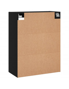 Armadietti a Parete 2 pz Neri in Legno Multistrato 2